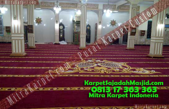 Karpet Masjid Custom Bukit Tinggi Birugo Terpasang